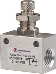PRO-SOURCE - 1/4" NPT Inline Flow Control Valve - 0 to 140.78 psi & Aluminum Alloy Material - Americas Industrial Supply