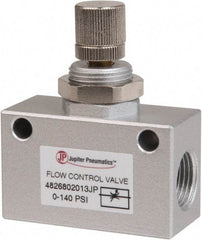 PRO-SOURCE - 3/8" NPT Inline Flow Control Valve - 0 to 140.78 psi & Aluminum Alloy Material - Americas Industrial Supply
