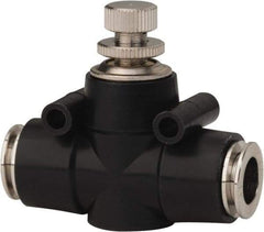 PRO-SOURCE - 3/8" Tube OD Inline Flow Control Valve - 0 to 113.76 psi & Techno Polymer, Brass, Steel Material - Americas Industrial Supply