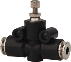 PRO-SOURCE - 5/32" Tube OD Inline Flow Control Valve - 0 to 113.76 psi & Techno Polymer, Brass, Steel Material - Americas Industrial Supply