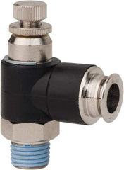 PRO-SOURCE - 1/4" Male NPT x 3/8" Tube OD Compact Banjo Valve - 0 to 113.76 psi & Techno Polymer, Brass, Steel Material - Americas Industrial Supply