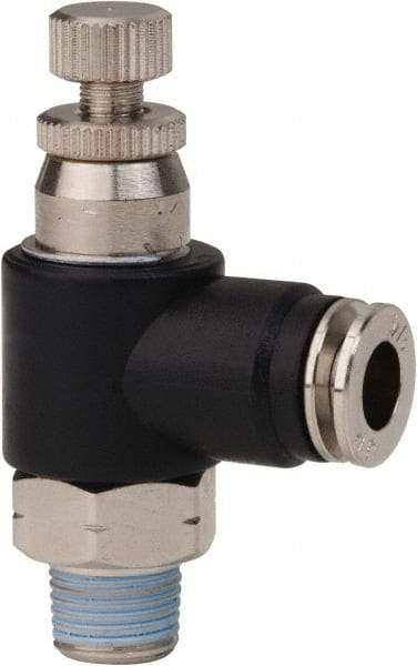 PRO-SOURCE - 1/8" Male NPT x 1/4" Tube OD Compact Banjo Valve - 0 to 113.76 psi & Techno Polymer, Brass, Steel Material - Americas Industrial Supply