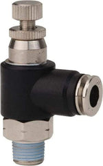 PRO-SOURCE - 1/8" Male NPT x 1/4" Tube OD Compact Banjo Valve - 0 to 113.76 psi & Techno Polymer, Brass, Steel Material - Americas Industrial Supply