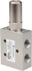 PRO-SOURCE - 1/8" NPT 5-Way, 2 Position Mini Mechanical Valve - 0.34 CV Rate, 9 CFM, 127.98 Max psi, Air Pilot/Spring Actuator - Americas Industrial Supply