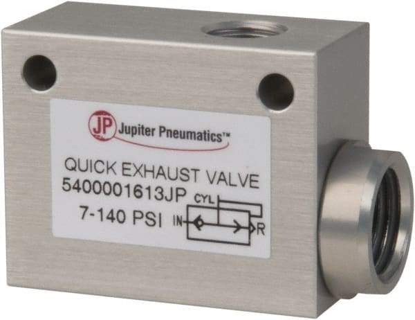 PRO-SOURCE - 1/8" NPT Quick Exhaust Valve - 1/4" Exhaust Port, 7.1 to 140.78 psi, Aluminum Alloy Material - Americas Industrial Supply
