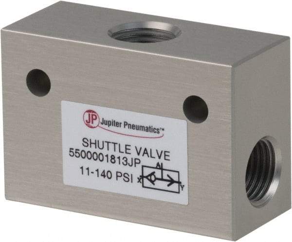 PRO-SOURCE - 1/4" NPT Shuttle Valve - 11.4 to 140.78 psi & Aluminum Alloy Material - Americas Industrial Supply