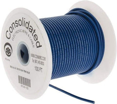 Made in USA - 18 AWG, 16 Strand, 100' OAL, Tinned Copper Hook Up Wire - Blue PVC Jacket, 0.106" Diam - Americas Industrial Supply