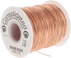 Made in USA - 24 AWG, 0.0201 Inch Diameter, 804 Ft., Solid, Grounding Wire - Copper, ASTM B3, QQ-W-343 Type S, RoHS Compliant - Americas Industrial Supply