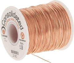 Made in USA - 22 AWG, 0.0253 Inch Diameter, 507 Ft., Solid, Grounding Wire - Copper, ASTM B3, QQ-W-343 Type S, RoHS Compliant - Americas Industrial Supply