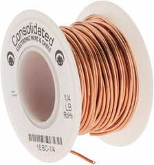 Made in USA - 16 AWG, 0.0508 Inch Diameter, 32 Ft., Solid, Grounding Wire - Copper, ASTM B3, QQ-W-343 Type S, RoHS Compliant - Americas Industrial Supply