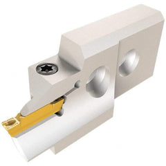 Iscar - 0.118" Groove Width, 2mm Max Depth of Cut, Left Hand Cut, HGAE Indexable Grooving Blade - HGPL Insert Style, Series Heliface - Americas Industrial Supply