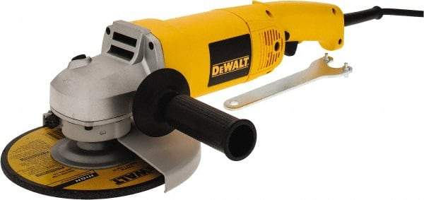 DeWALT - 7" Wheel Diam, 8,000 RPM, Corded Angle & Disc Grinder - 5/8-11 Spindle, 120 Volts, 13 Amps - Americas Industrial Supply