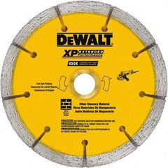 DeWALT - 6" Diam, 7/8" Arbor Hole Diam, Wet & Dry Cut Saw Blade - Diamond-Tipped, Standard Round Arbor - Americas Industrial Supply