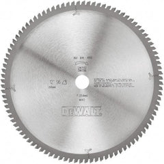 DeWALT - 12" Diam, 1" Arbor Hole Diam, 96 Tooth Wet & Dry Cut Saw Blade - Tungsten Carbide-Tipped, Standard Round Arbor - Americas Industrial Supply