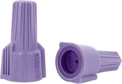 Ideal - 2, 12 (Al) + & 1, 18 (Cu) to 1, 10 (Al) + 2, 10 (Cu) AWG, 600 Volt, Corrosion Resistant, Wing Twist on Wire Connector - Purple, 221°F - Americas Industrial Supply