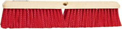 PRO-SOURCE - 24" General Purpose Polypropylene Push Broom - 3" Bristle Length, Plastic Block, Threaded Handle Connection, Handle Sold Separately - Americas Industrial Supply