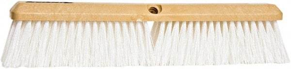 PRO-SOURCE - 18" General Purpose Polypropylene Push Broom - 3" Bristle Length, Plastic Block, Threaded Handle Connection, Handle Sold Separately - Americas Industrial Supply