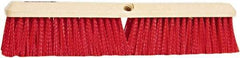 PRO-SOURCE - 18" General Purpose Polypropylene Push Broom - 3" Bristle Length, Plastic Block, Threaded Handle Connection, Handle Sold Separately - Americas Industrial Supply