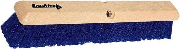 PRO-SOURCE - 18" General Purpose Polypropylene Push Broom - 3" Bristle Length, Plastic Block, Threaded Handle Connection, Handle Sold Separately - Americas Industrial Supply