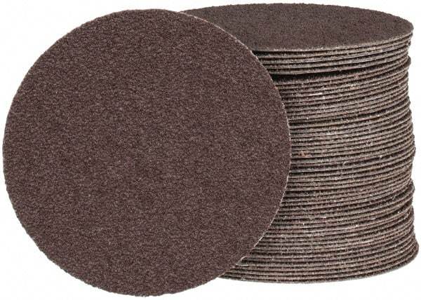 Tru-Maxx - 4" Diam, 50 Grit Aluminum Oxide Adhesive PSA Disc - Coarse Grade, X Weighted Cloth Backing, For Right Angle/Vertical Shaft Portable Grinders - Americas Industrial Supply