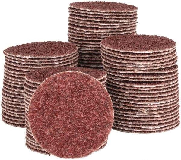 Tru-Maxx - 2" Diam, 24 Grit Aluminum Oxide Adhesive PSA Disc - Very Coarse Grade, X Weighted Cloth Backing, For Right Angle/Vertical Shaft Portable Grinders - Americas Industrial Supply