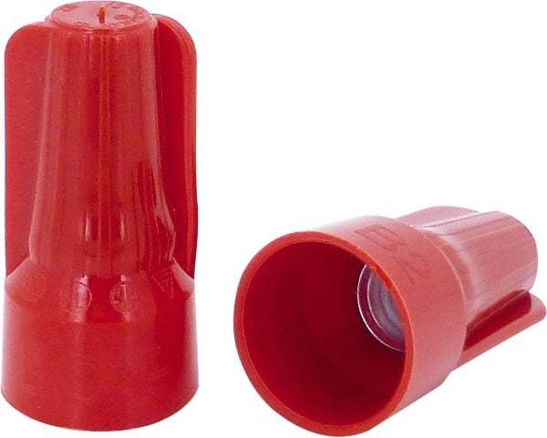 Ideal - 2, 18 to 5, 12 AWG, 600 Volt, Flame Retardant, Standard Twist on Wire Connector - Red, 221°F - Americas Industrial Supply