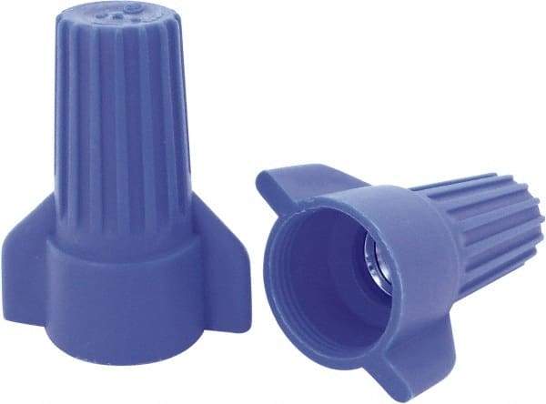 Ideal - 3, 12 to 2, 6 AWG, 600 Volt, Flame Retardant, Wing Twist on Wire Connector - Blue, 221°F - Americas Industrial Supply