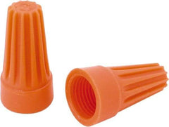 Ideal - 2, 18 to 2, 14 AWG, 600 Volt, Flame Retardant, Standard Twist on Wire Connector - Orange, 221°F - Americas Industrial Supply