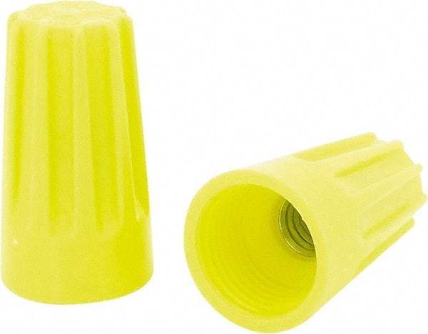 Ideal - 2, 18 to 4, 14 + 1, 18 AWG, 600 Volt, Flame Retardant, Standard Twist on Wire Connector - Yellow, 221°F - Americas Industrial Supply