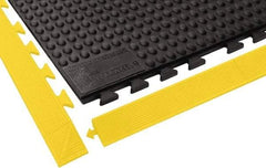 Wearwell - 3' Long x 1' Wide x 5/8" Thick, Anti-Fatigue Modular Matting Tiles - Male & Female, 4 Interlocking Sides, Black, For Dry Areas, Series 503 - Americas Industrial Supply