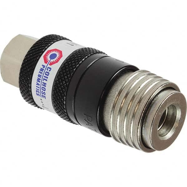 Coilhose Pneumatics - Pneumatic Hose Fittings & Couplings Type: Safety Coupler Thread Size: 3/8 - Americas Industrial Supply