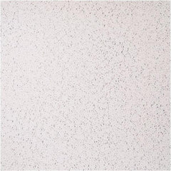 Genesis - 23-1/2" Long x 23-1/2" Wide x 0.1575" Thick, Vinyl Ceiling Tile - ASTM E-84 Specification, White - Americas Industrial Supply