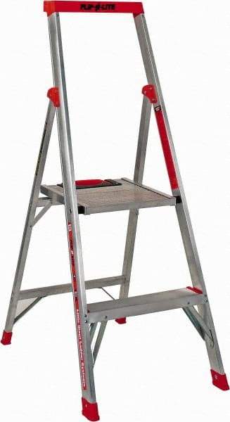 Little Giant Ladder - 2 Steps, 4' High, Type IA Rating, Aluminum Step Ladder - 300 Lb Capacity, 19" Base Width - Americas Industrial Supply