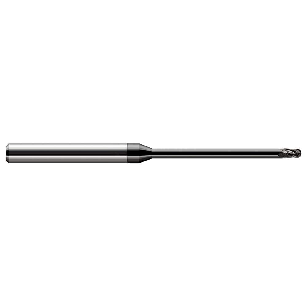 Harvey Tool - Ball End Mills; Mill Diameter (Decimal Inch): 0.0300 ; Number of Flutes: 3 ; Length of Cut (Decimal Inch): 0.0450 ; Material: Solid Carbide ; Overall Length (Inch): 2-1/2 ; Overall Length (Decimal Inch): 2.50000 - Exact Industrial Supply