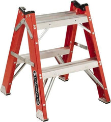 Louisville - 1 Step, 2' High, Type IAA Rating, Fiberglass Step Stand - 375 Lb Capacity, 21" Base Width - Americas Industrial Supply