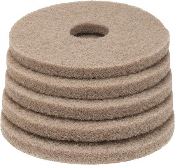 PRO-SOURCE - Polishing Pad - 13" Machine, Tan Pad, Polyester - Americas Industrial Supply