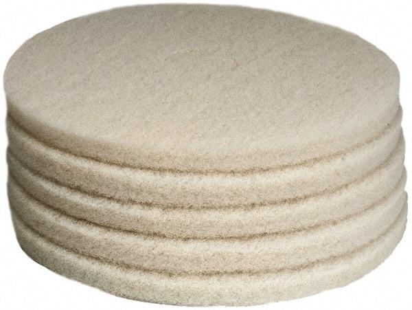 PRO-SOURCE - Polishing Pad - 17" Machine, White Pad, Polyester - Americas Industrial Supply