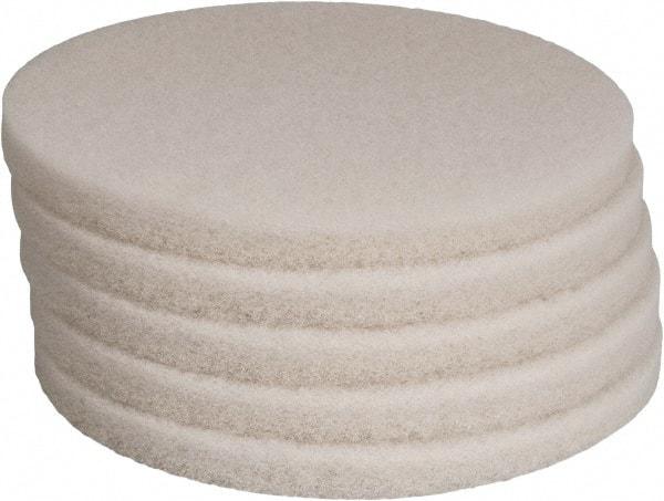 PRO-SOURCE - Polishing Pad - 14" Machine, White Pad, Polyester - Americas Industrial Supply