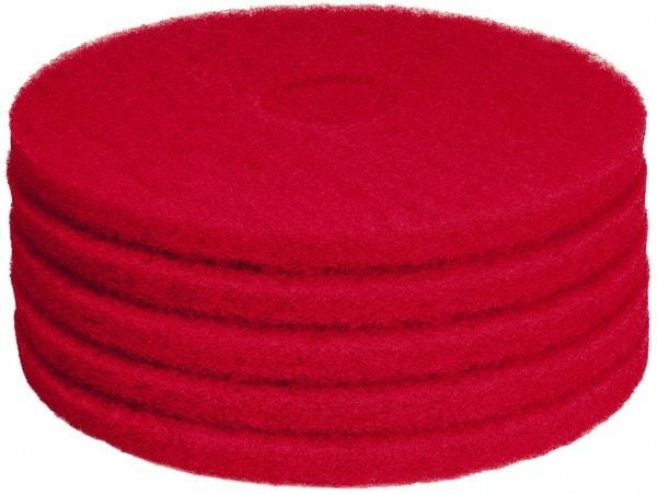 PRO-SOURCE - Polishing Pad - 15" Machine, Red Pad, Polyester - Americas Industrial Supply