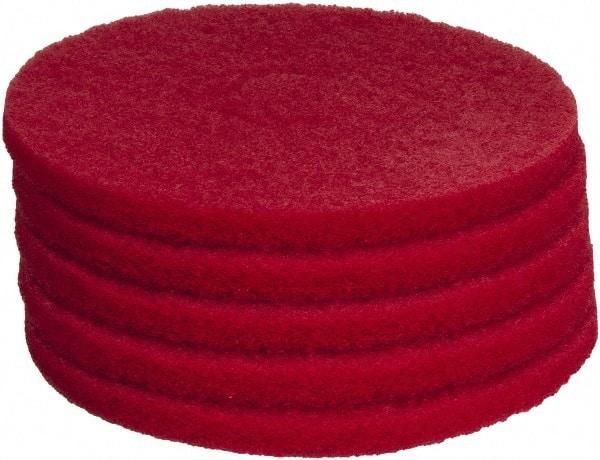 PRO-SOURCE - Polishing Pad - 14" Machine, Red Pad, Polyester - Americas Industrial Supply