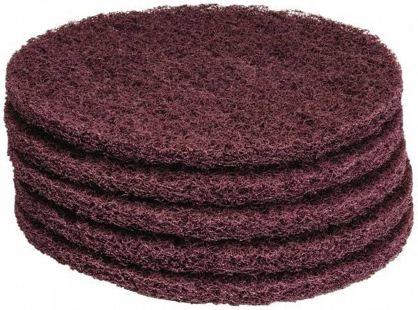 PRO-SOURCE - Stripping Pad - 13" Machine, Maroon Pad, Polyester - Americas Industrial Supply