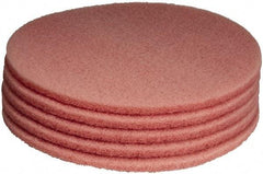 PRO-SOURCE - Polishing Pad - 27" Machine, Pink Pad, Polyester - Americas Industrial Supply