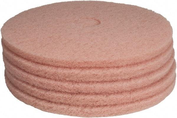 PRO-SOURCE - Polishing Pad - 20" Machine, Pink Pad, Polyester - Americas Industrial Supply