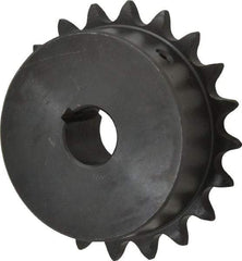 Browning - 20 Teeth, 1/2" Chain Pitch, Chain Size 41, Finished Bore Sprocket - 3/4" Bore Diam, 3.196" Pitch Diam, 3.45" Outside Diam - Americas Industrial Supply