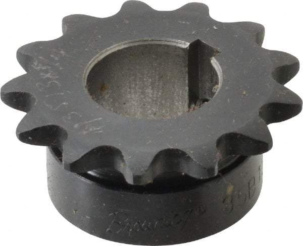 Browning - 13 Teeth, 3/8" Chain Pitch, Chain Size 35, Finished Bore Sprocket - 3/4" Bore Diam, 1.567" Pitch Diam, 1-3/4" Outside Diam - Americas Industrial Supply