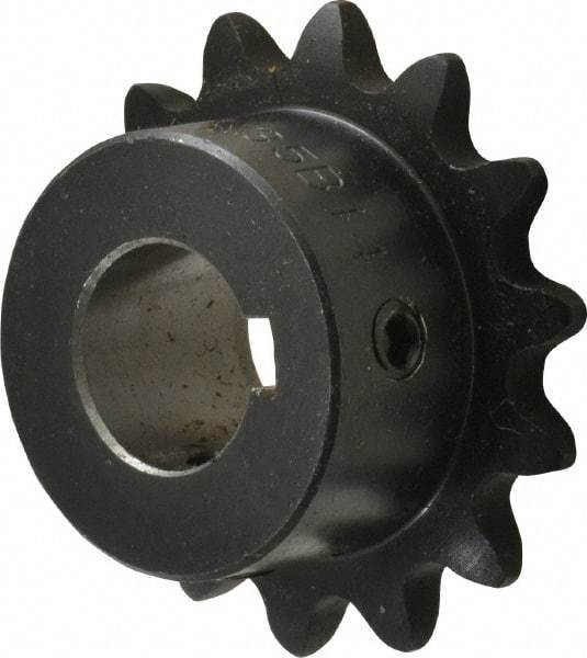 Browning - 14 Teeth, 3/8" Chain Pitch, Chain Size 35, Finished Bore Sprocket - 5/8" Bore Diam, 1.685" Pitch Diam, 1.84" Outside Diam - Americas Industrial Supply