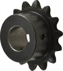 Browning - 14 Teeth, 3/8" Chain Pitch, Chain Size 35, Finished Bore Sprocket - 5/8" Bore Diam, 1.685" Pitch Diam, 1.84" Outside Diam - Americas Industrial Supply