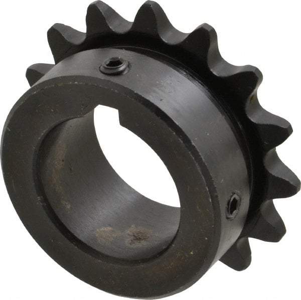 Browning - 15 Teeth, 3/8" Chain Pitch, Chain Size 35, Finished Bore Sprocket - 1" Bore Diam, 1.804" Pitch Diam, 1.99" Outside Diam - Americas Industrial Supply