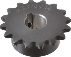 Browning - 16 Teeth, 3/8" Chain Pitch, Chain Size 35, Finished Bore Sprocket - 5/8" Bore Diam, 1.922" Pitch Diam, 2.11" Outside Diam - Americas Industrial Supply