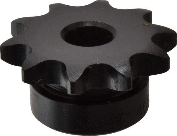 Browning - 10 Teeth, 1/2" Chain Pitch, Chain Size 40, Finished Bore Sprocket - 1/2" Bore Diam, 1.618" Pitch Diam, 1.84" Outside Diam - Americas Industrial Supply